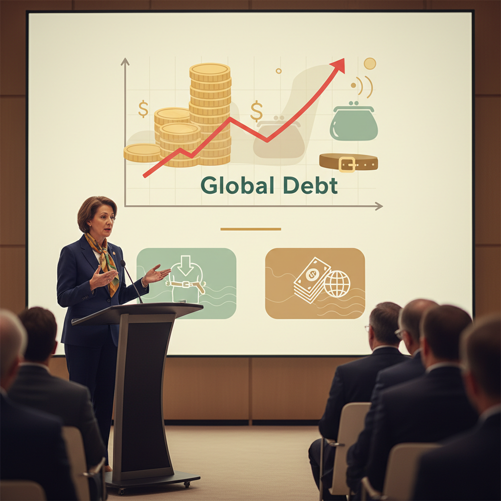IMF chief urges governments to tighten belts as global debt levels soar