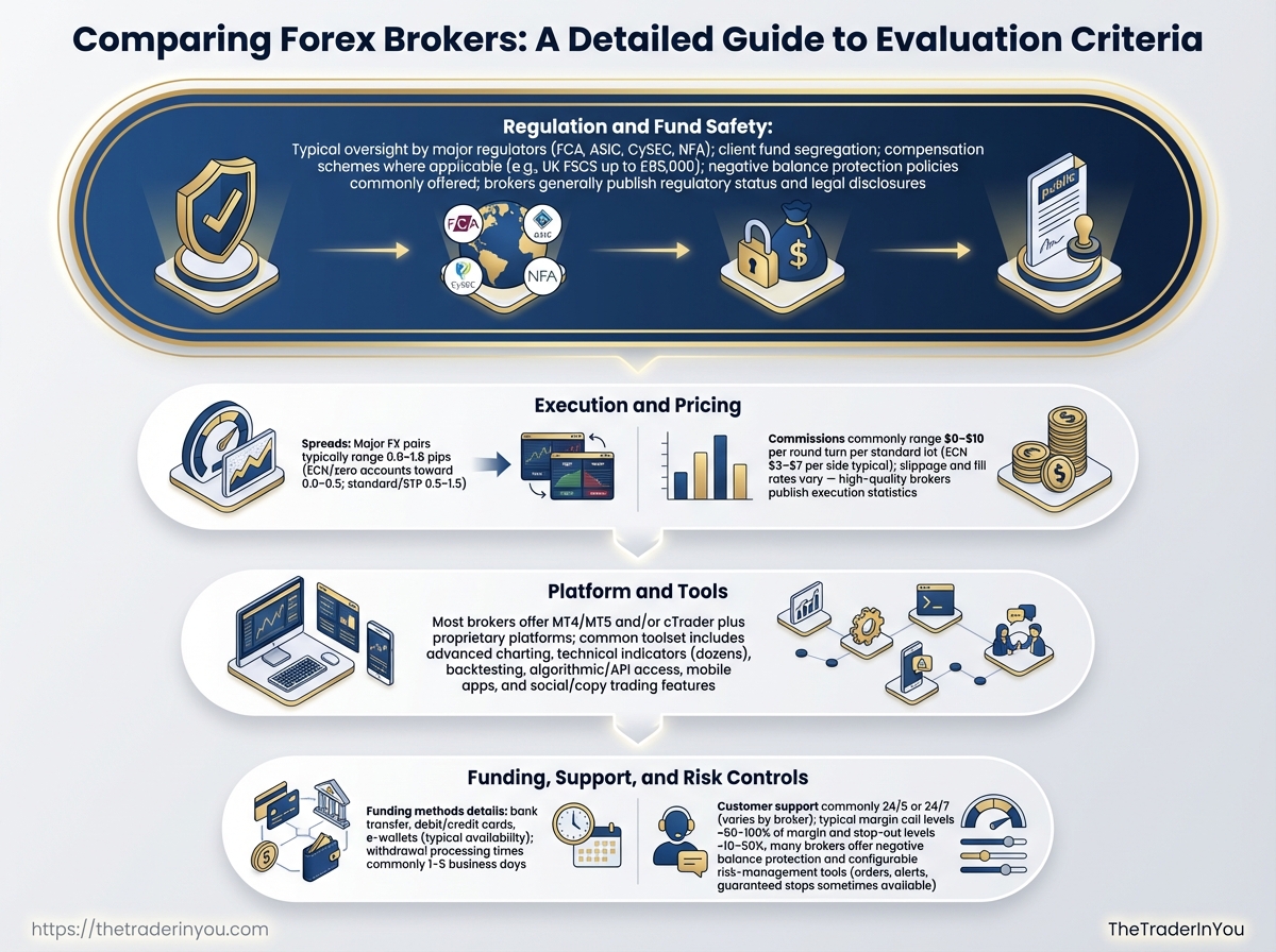 Comparing Forex Brokers: A Detailed Guide to Evaluation Criteria 2 Infographic
