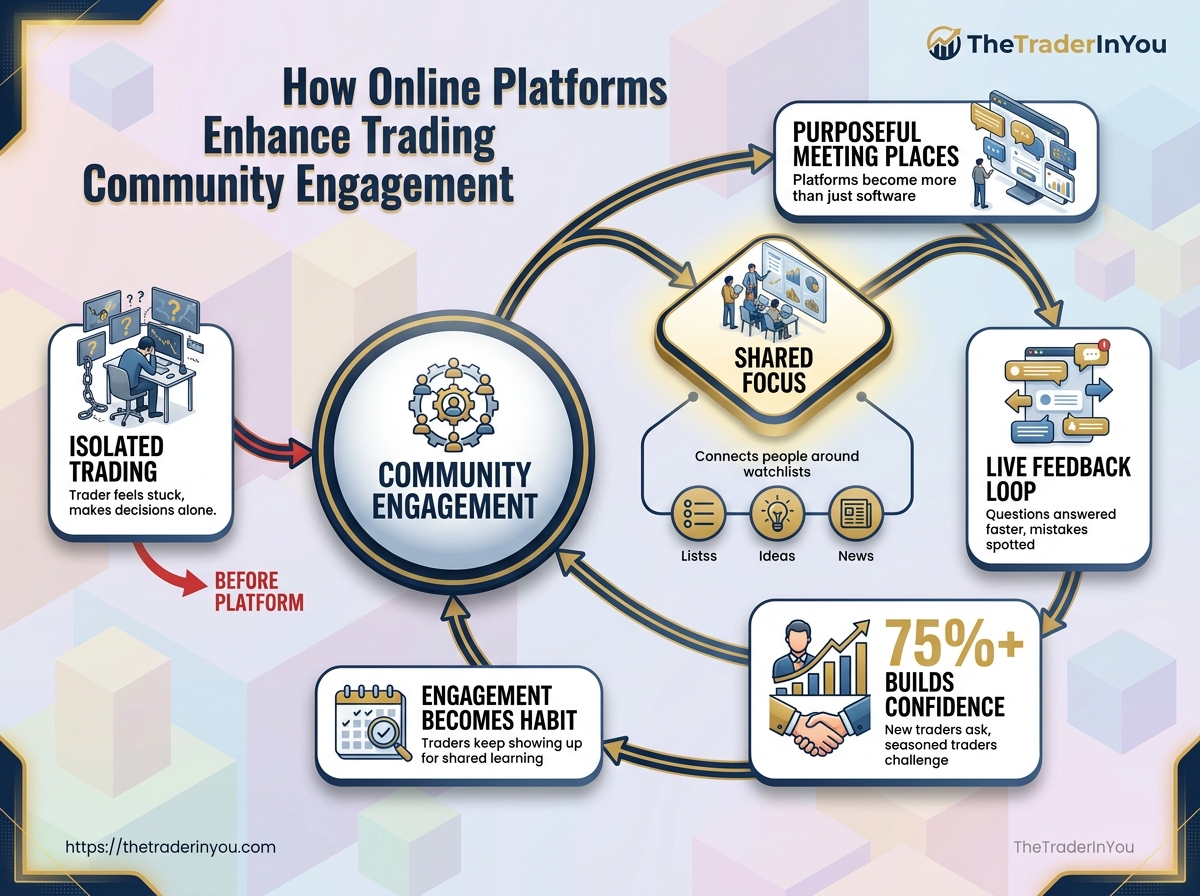 How Online Platforms Enhance Trading Community Engagement 3 Infographic
