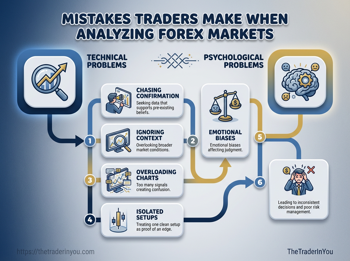 Mistakes Traders Make When Analyzing Forex Markets 3 Infographic