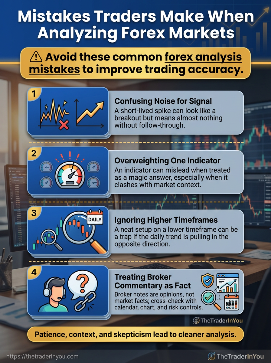 Mistakes Traders Make When Analyzing Forex Markets 2 Infographic
