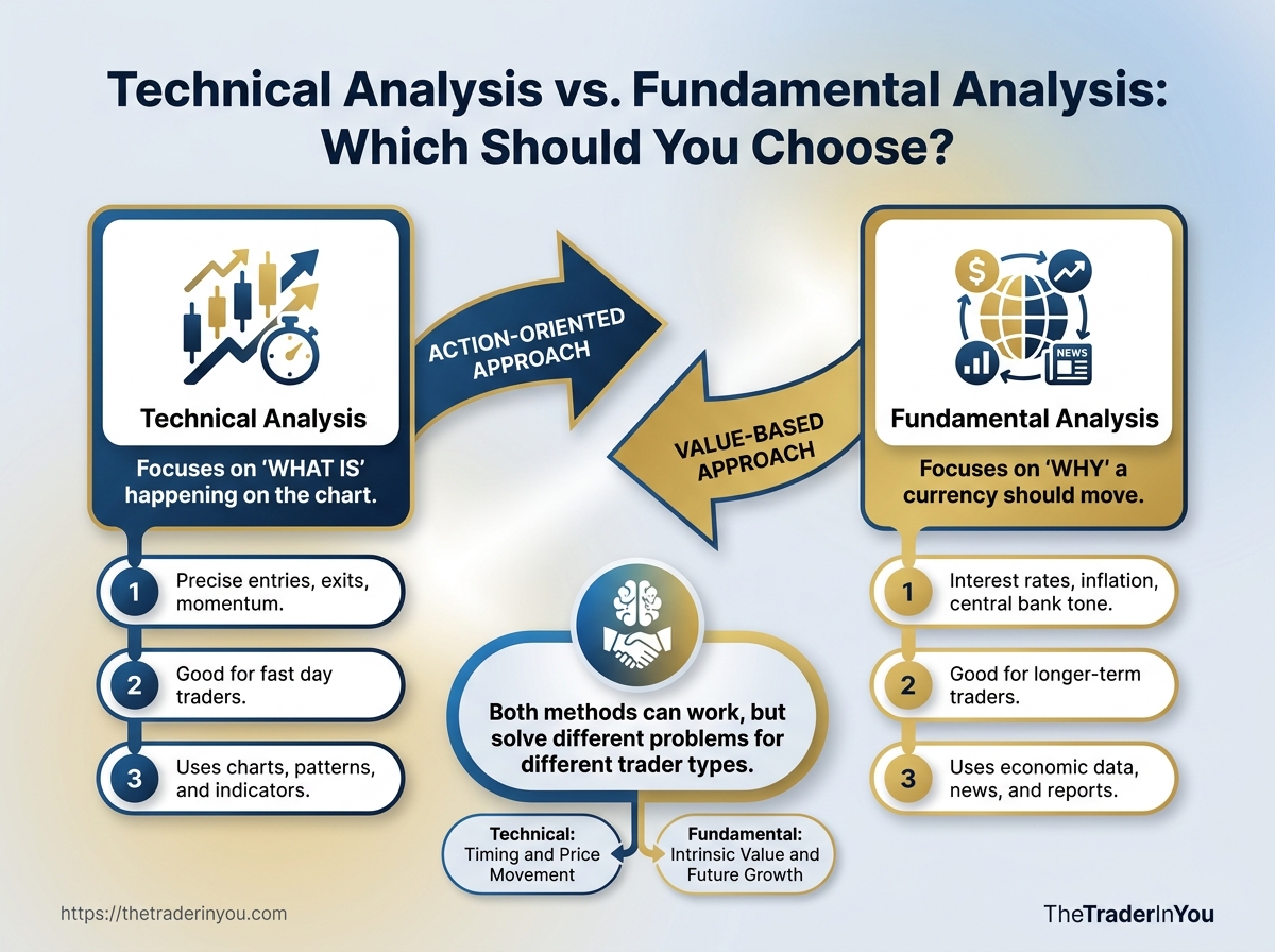 Technical Analysis vs. Fundamental Analysis: Which Should You Choose? 2 Infographic