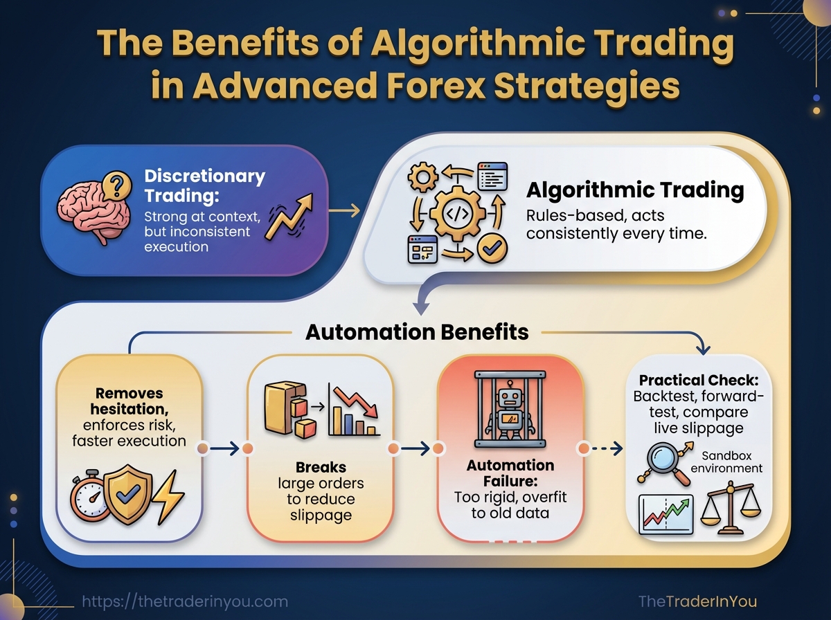 The Benefits of Algorithmic Trading in Advanced Forex Strategies 2 Infographic