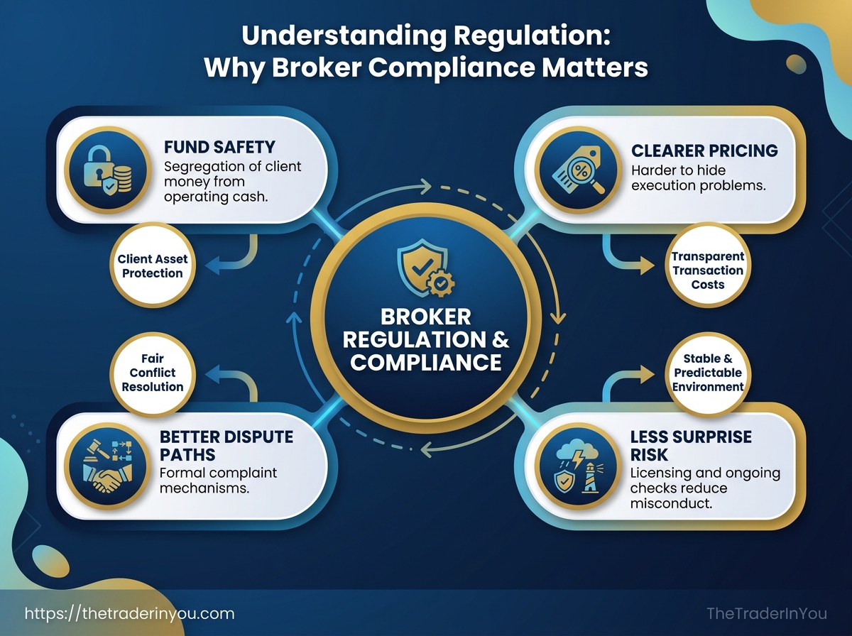 Understanding Regulation: Why Broker Compliance Matters 3 Infographic
