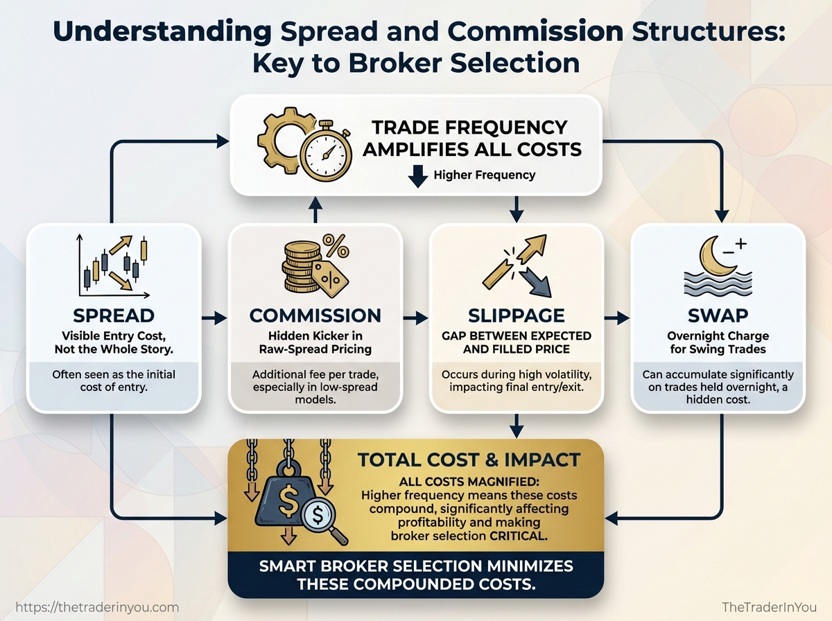 Understanding Spread and Commission Structures: Key to Broker Selection 2 Infographic