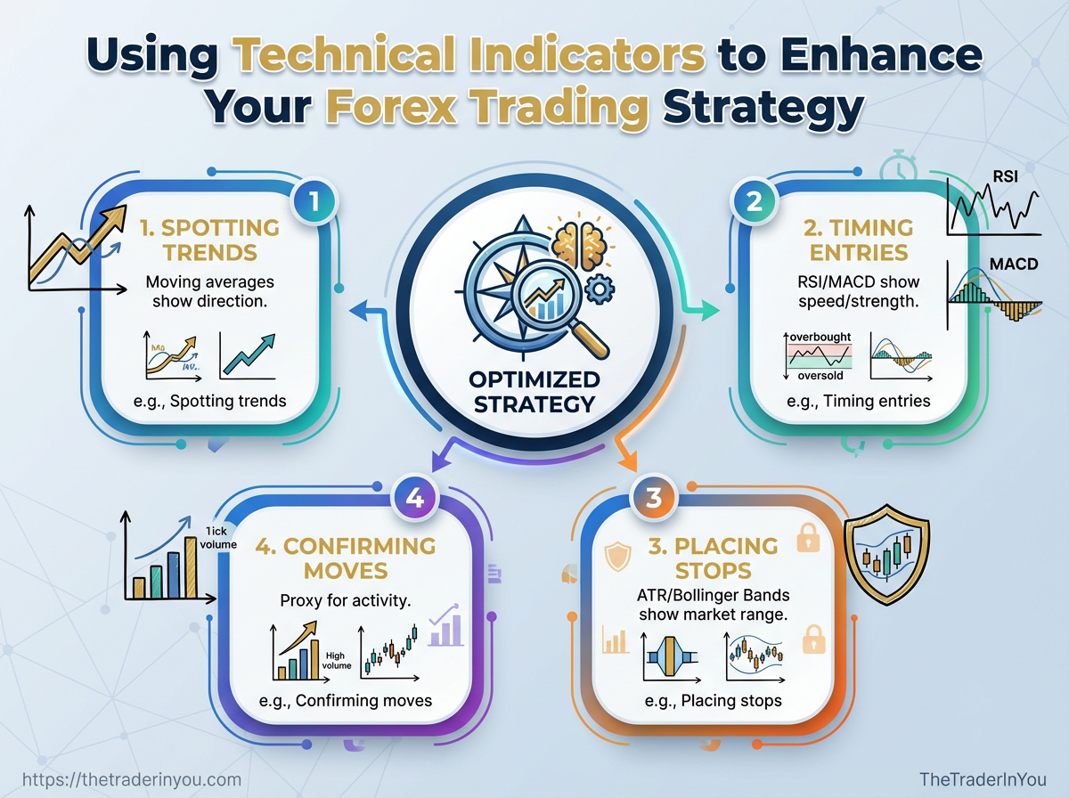 Using Technical Indicators to Enhance Your Forex Trading Strategy 3 Infographic